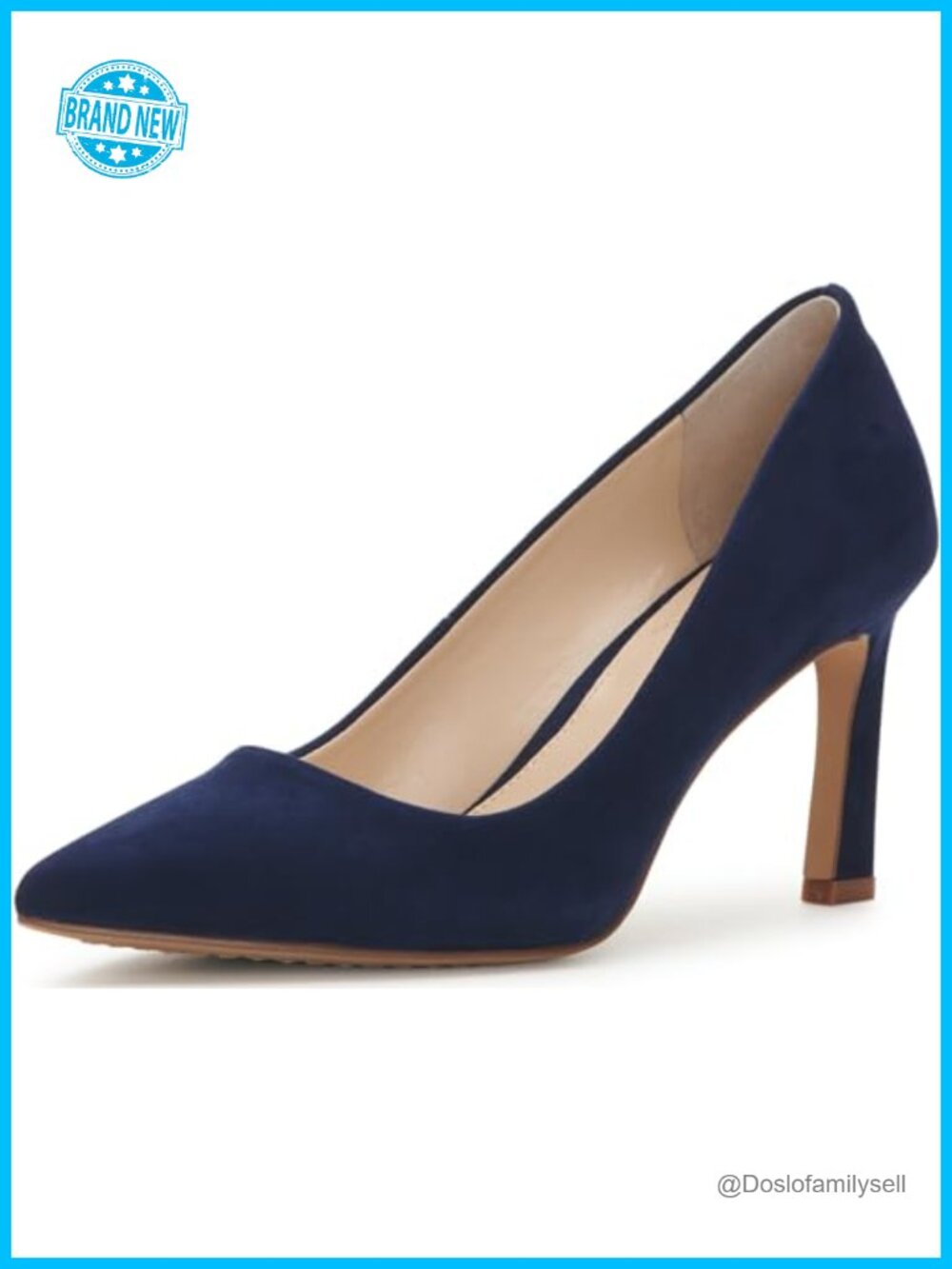 Suede Pumps Pointed Toe Stiletto Heel Padded Footbed Work Heels